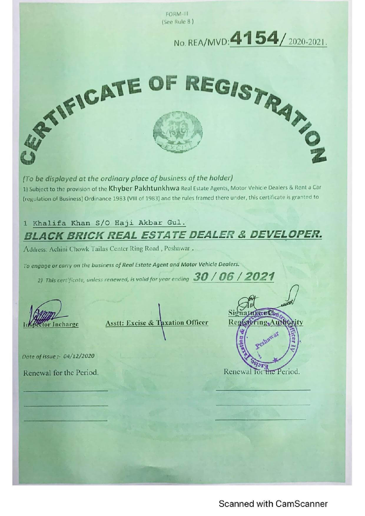 BBBuilders Real Estate Agent Certificate